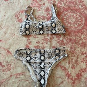 SHEIN Monochrome Snakeskin Bikini